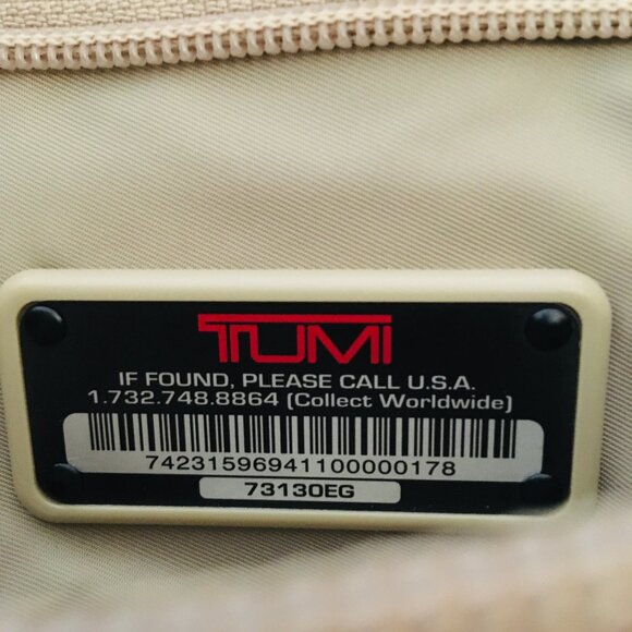 TUMI Business Bag Satchel Large Leather Villa Nivelle Zips Tags Grey Brown - Picture 16 of 16